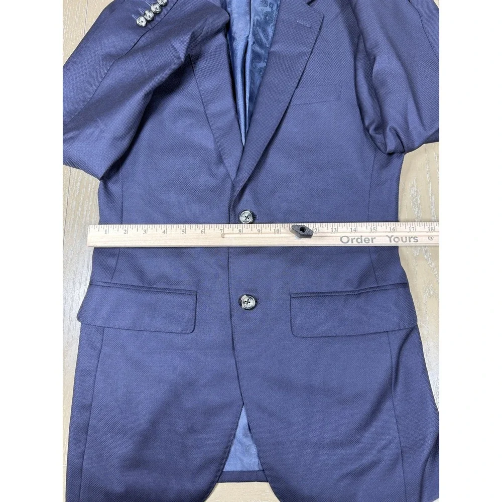 Dormeuil Wool Sport Coat Jacket Trunk Club Mens 38R Navy Blue Custom‎ Blazer